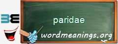 WordMeaning blackboard for paridae